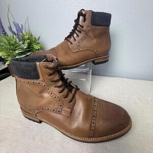 Warfield & Grand Porter Men’s Cap‎ Toe Shoe Boot Chestnut Size 10.5